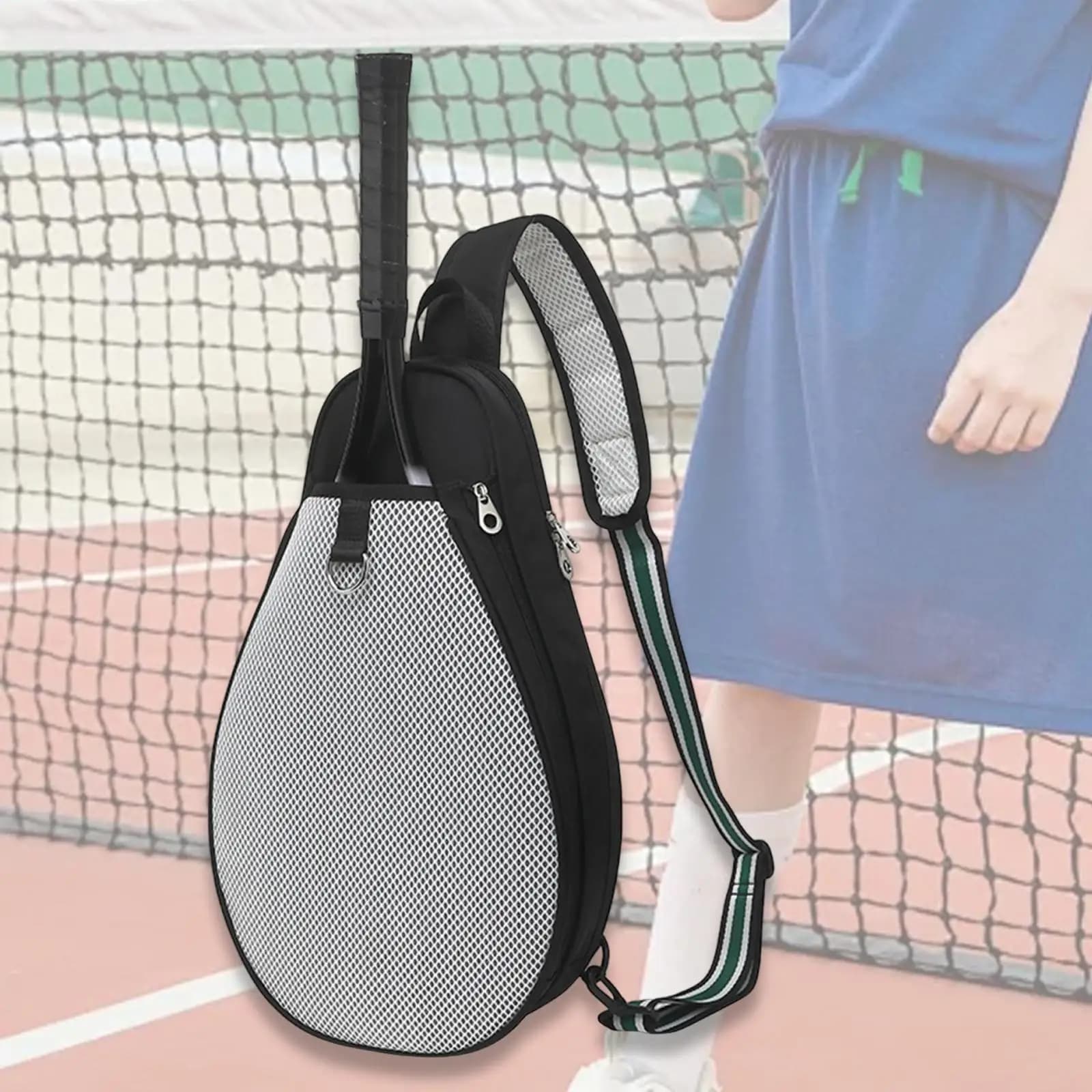 Borsa da Tennis con Tasca, Borsa a Mano per Tennis, Zaino da Tennis, Contiene 2 Racchette da Tennis, Borsa per Racchette da Badminton per Ragazzi, Ragazze, Regali per Uomini