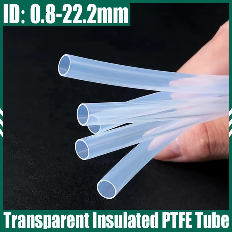 L = 1/5 metri ID = 0.8-22.2mm OD = 1.6-25.4mm tubo in PTFE trasparente per parti di stampanti 3D tubo trasparente FEP tubo PFA isolato