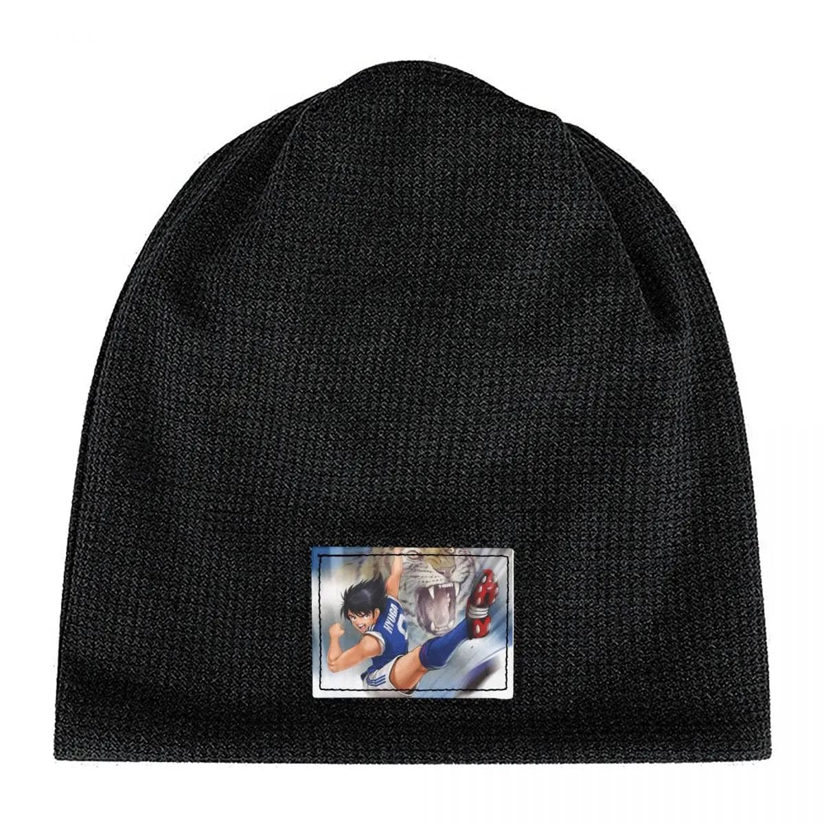Japan Football Manga Captain Tsubasa Skullies Beanies Hats Warm Autumn Winter Outdoor Cap Fleece-Lined Bonnet Caps
