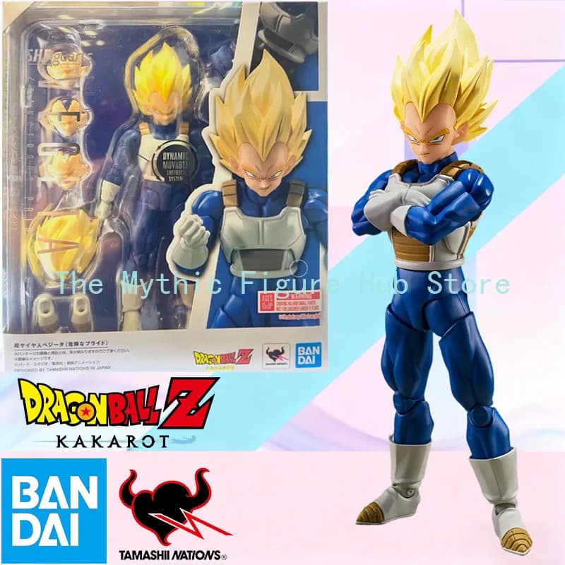 Bandai S.H.Figuarts Dragon Ball Z Super Saiyan Vegeta Dangerous Pride 3.0 Action Figure Modellino da Collezione in PVC ABS