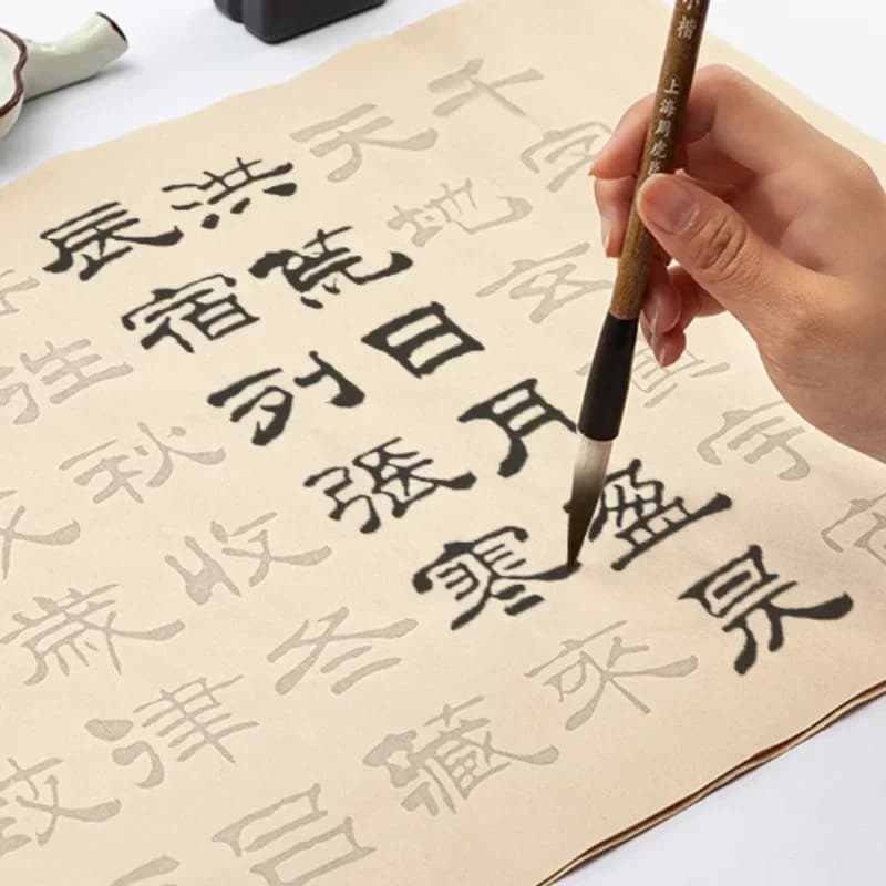 Chinese Classic Inscription Practice Copybook Regular Official Script Brush Calligraphy Copybook Set Practice Book for Beginners