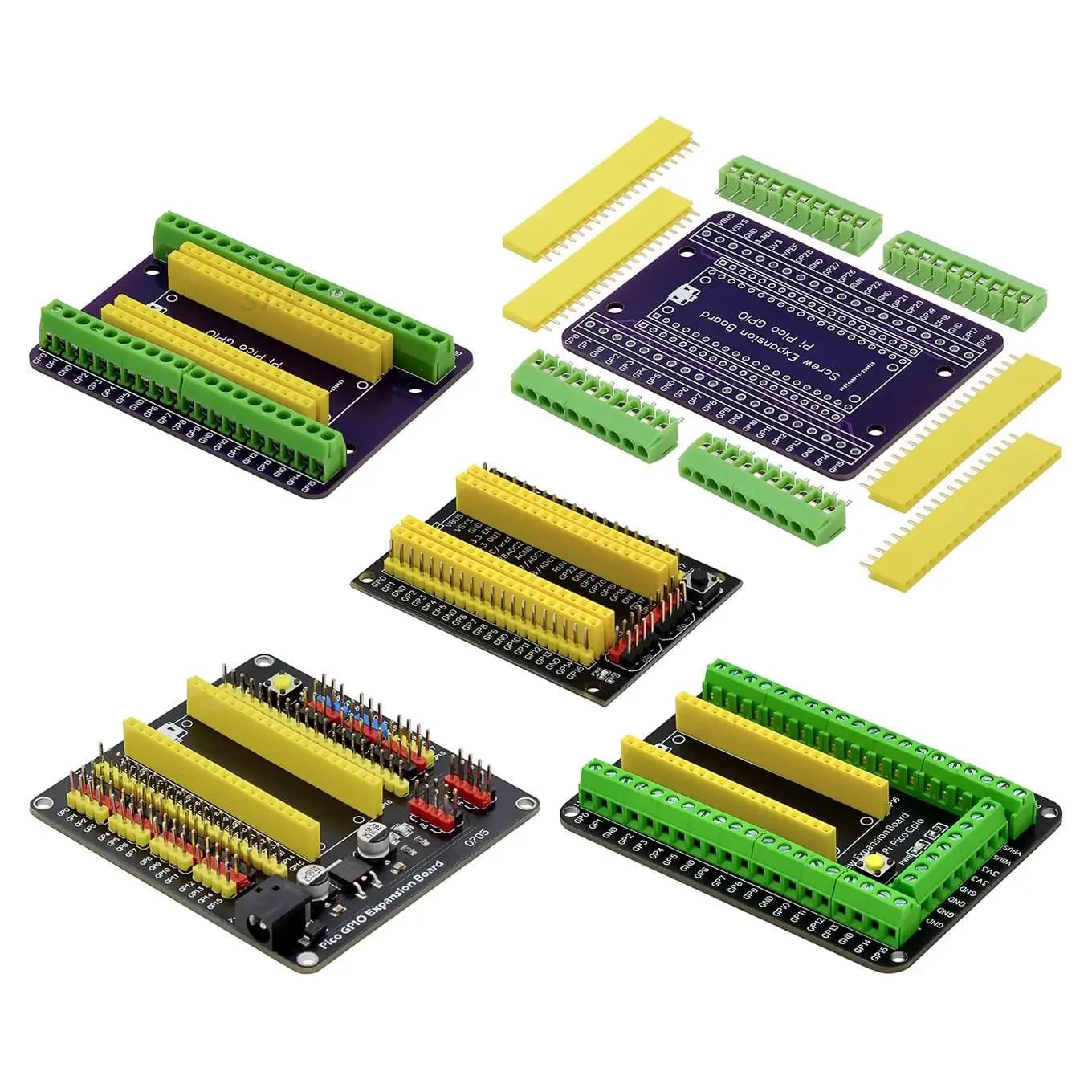 Raspberry Pi Pico Extension Adapter GPIO Male and female pins integrated for Pico