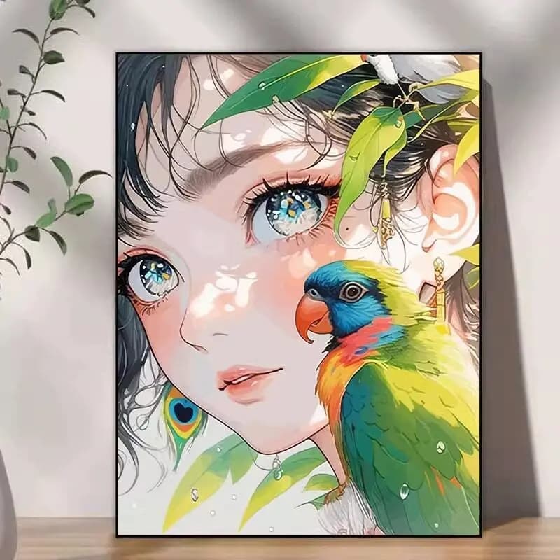 Acrylic Paint By Numbers Anime Spirit Eyes Painting By Numbers on Canvas Coloring By Number for Adults Paint Digital Art