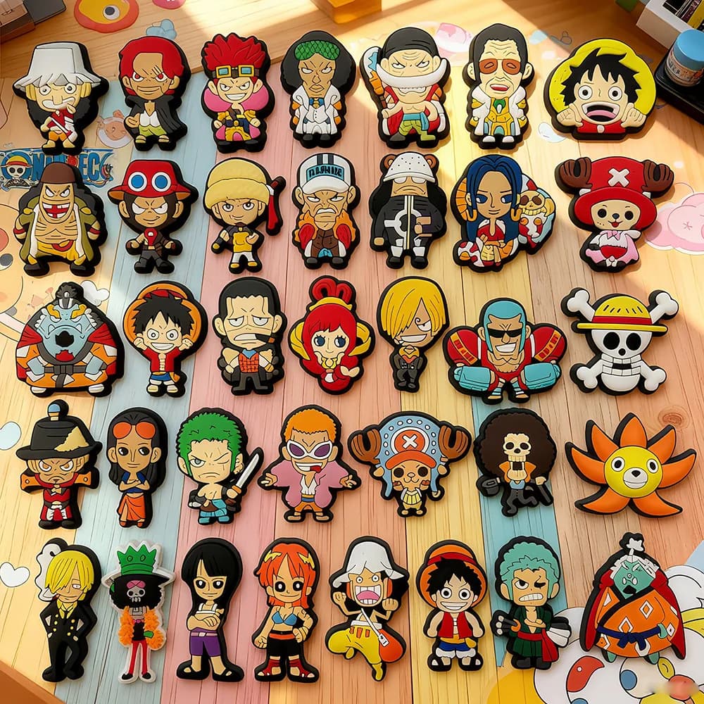 Accessori Decorativi One Piece Luffy per Scarpe, Charm per Sandali Crocs, Accessori Fai-da-Te, Giocattoli Moda Y2k Anime