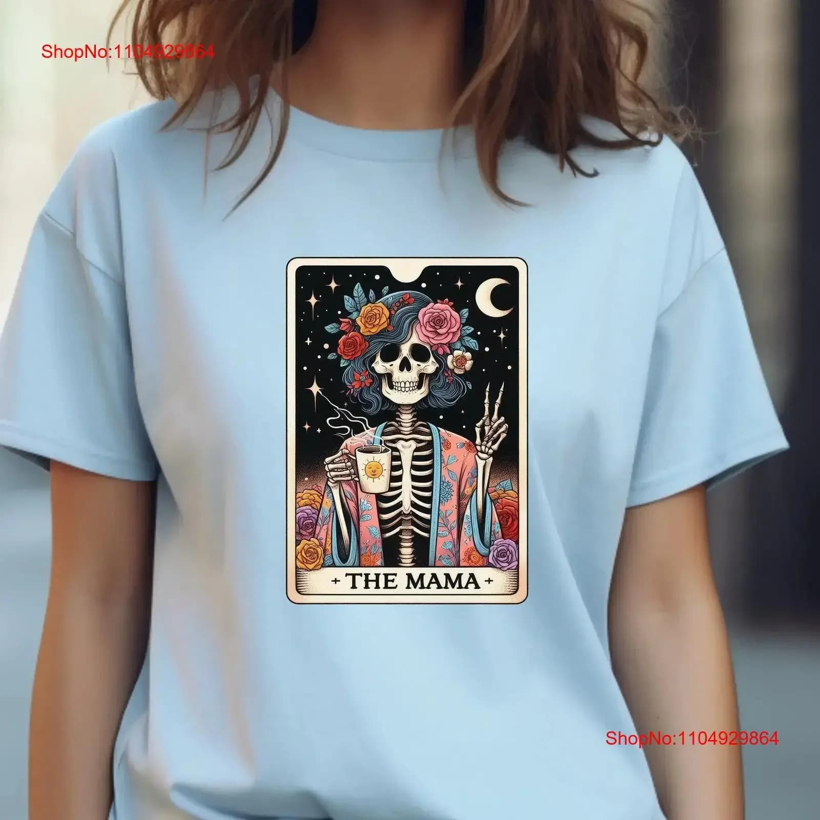 Tarocchi T Shirt Mama Occult Witchy Apparel Fortune Teller Abbigliamento Divertimento Mamma vintage Lavato streetwear Leggermente confortevole