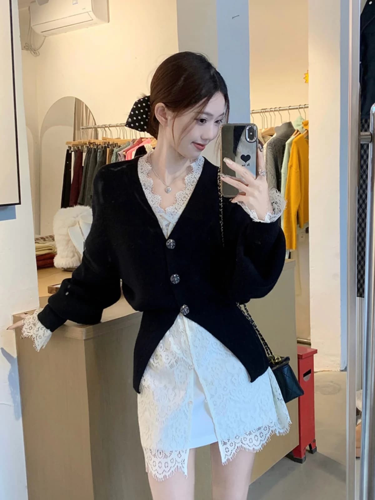 Maglioni Maglioni Cardigan Donna Ago Sportivo Maglia Bordo Contrasto Trim Palestra Allenamento Prestazioni Tecniche Multicolor OL