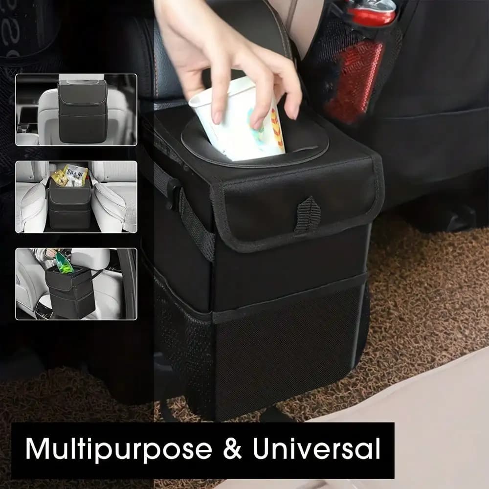 Cestino per rifiuti impermeabile per auto, organizer per accessori auto, contenitore per rifiuti, borse portaoggetti per auto, richiudibile, portatile