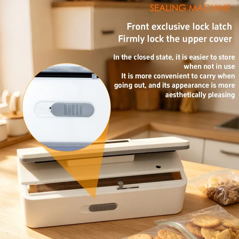 Portable Rechargeable Bag Sealer Compact Hand-press Heat Sealer For Dried Fruits Coffee & Snack Bags Mini Sealing Device