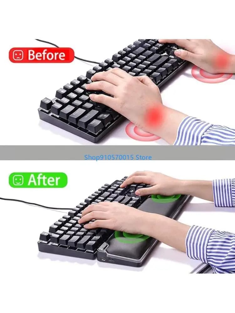 Poggiapolsi per tastiera da gioco retroilluminato RGB B95C. Poggiapolsi per tastiera