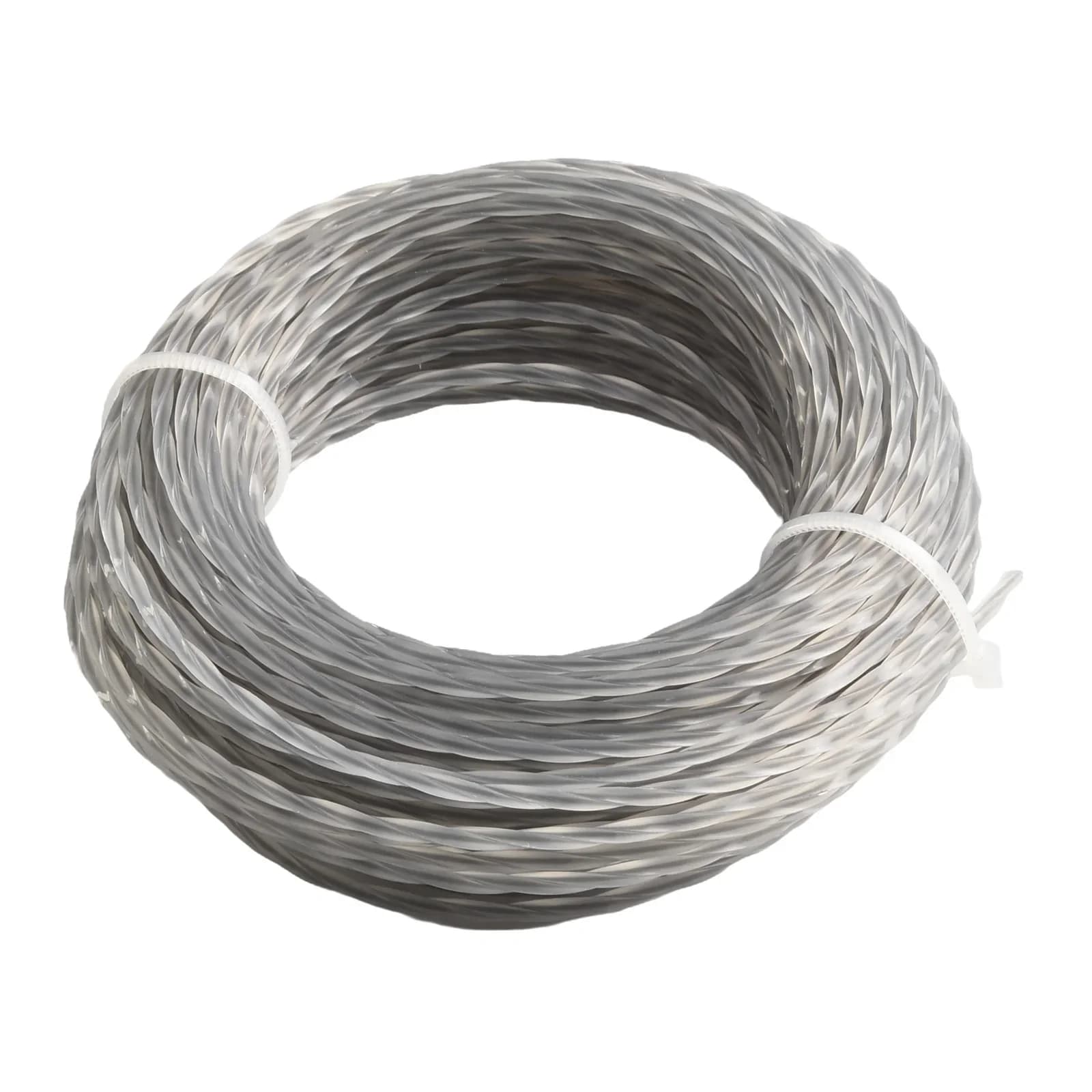 2 Rotoli 15M 2.0/3.0mm Trimmer Acciaio Nylon Corda Cavo Linea Strimmer Decespugliatore Lungo Rotolo Rotondo Erba Sostituire Accessorio per tosaerba