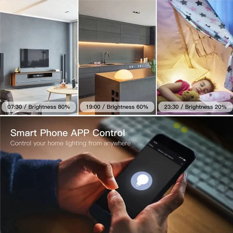 -ESTR DIY Smart Wifi LED Dimmer Switch 2 Way Switch Voice Dimming Smart Switch For Smart Life Alexa Tuya APP