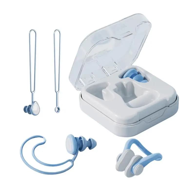 Tappi per le orecchie da nuoto Tappi per le orecchie impermeabili in silicone morbido Immersioni Surf Nuoto Auricolari riutilizzabili Set per lo snorkeling per adulti e bambini