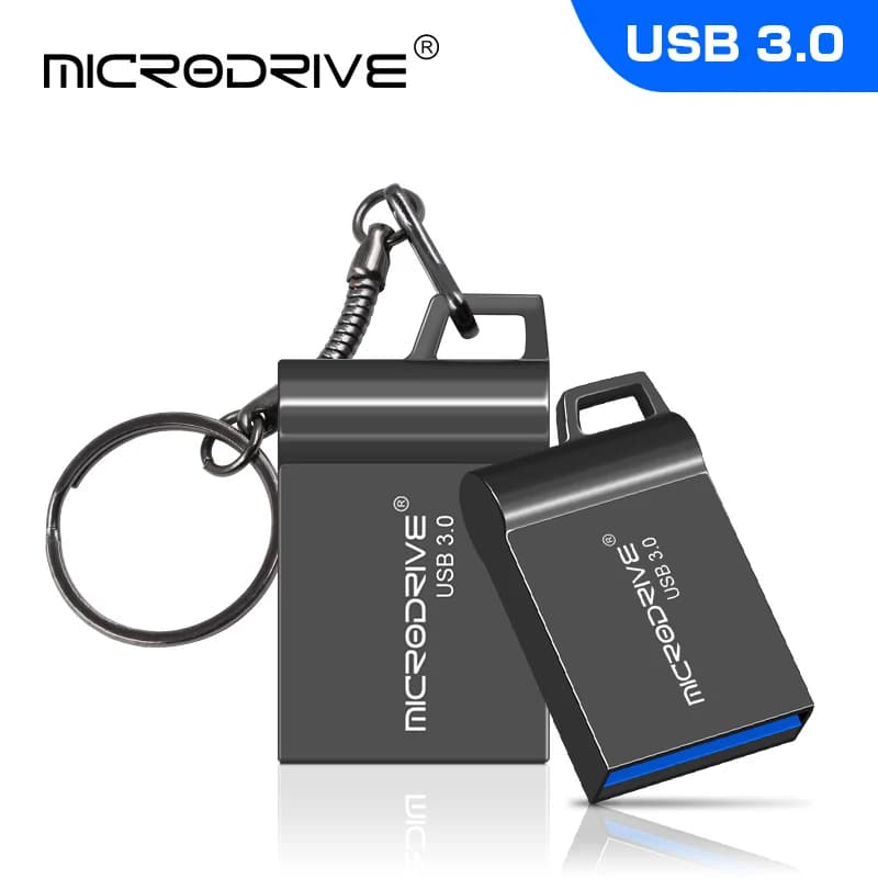 Mini chiavetta USB 3.0 ad alta velocità 16 GB 32 GB 64 GB 128 GB Chiavetta USB impermeabile con chiavetta USB con portachiavi