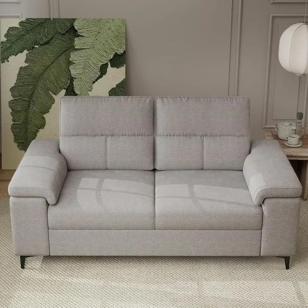 71.25 Deep Seating Living Room Sofa with 8 Cushion, Comfortable 2-Person Chenille Loveseat, Convertible Armrest, Removable Cover