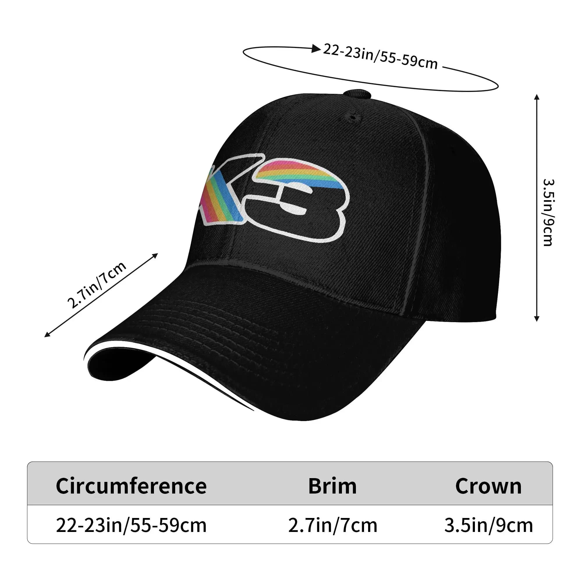 Cappellino da Baseball K3 Studio100 Girl Group, Cappelli Hip Hop Stampati per Coppie e Donne, Cappellini Estivi Traspiranti per Streetwear, Escursionismo e Pesca