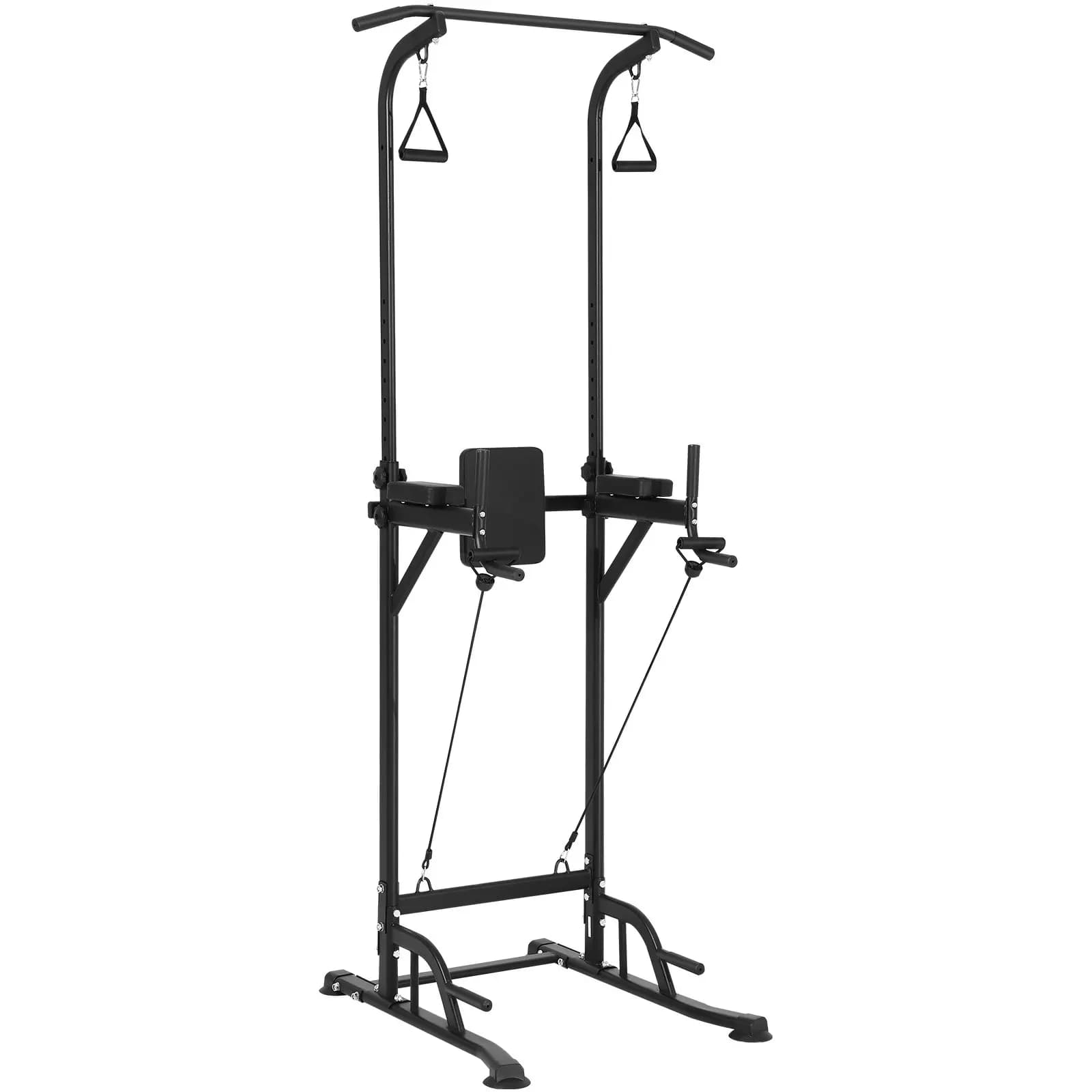 Multifunction Station for Tractions and Weights, Weight Training Equipment, Height Adjustable Exercise Rack for Home Gym