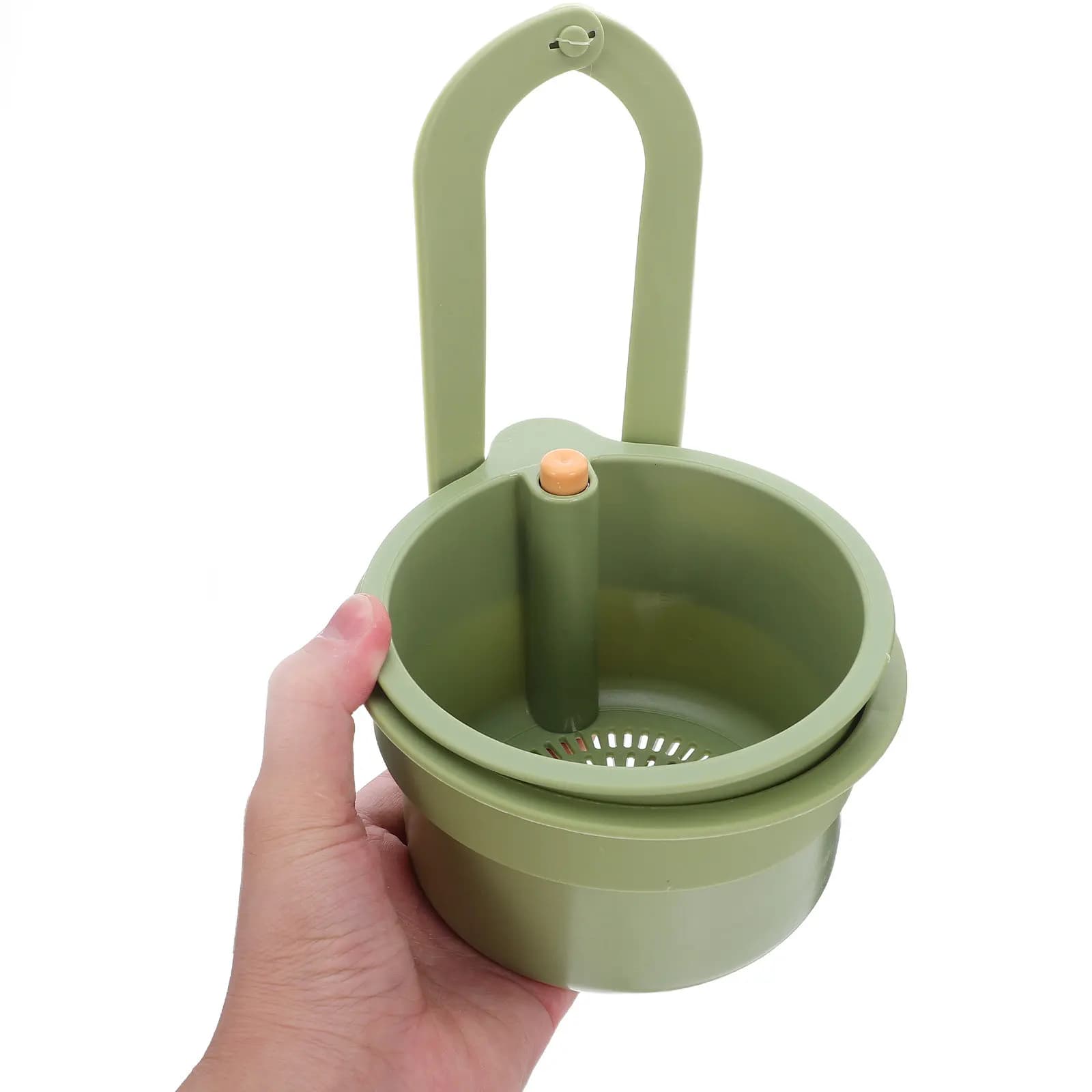 Cestello Sospeso Regolabile per Lavello, Organizzatore da Cucina, Porta Sapone e Spugna, Filtro per Rifiuti Alimentari, Contenitore di Scarico Verde