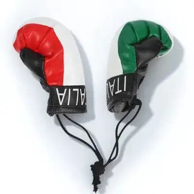 1 Paio di Mini Guantoni da Boxe Pendenti, Eleganti Charm a Forma di Guanti da Pugilato in Miniatura, Decorazione da Appendere per Borsa o Portachiavi, Perfetti per gli Amanti del Pugilato