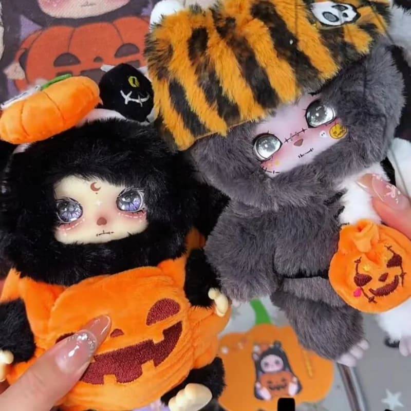100% autentico LOKIKI serie di dolcetti e trattamenti scatola cieca gioco alla moda simpatici bambole di peluche da 18 cm per ragazzi e ragazze regali di Halloween