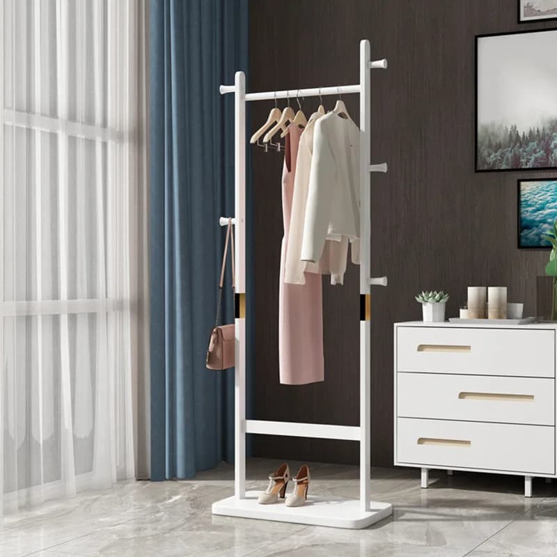 qm- luxury modern hanger, ultra-narrow floor-to-ceiling small bedroom coat rack, hanging clothes rack in the corner of the liv=