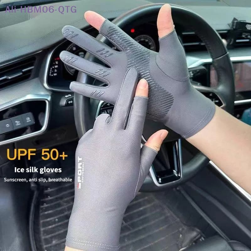 [New] 1 Pair Outdoor Sport Fishing Gloves Touch Screen Thin Anti Uv Protective Gear Motorcycle Racing Gloves Ice Slip Breathable