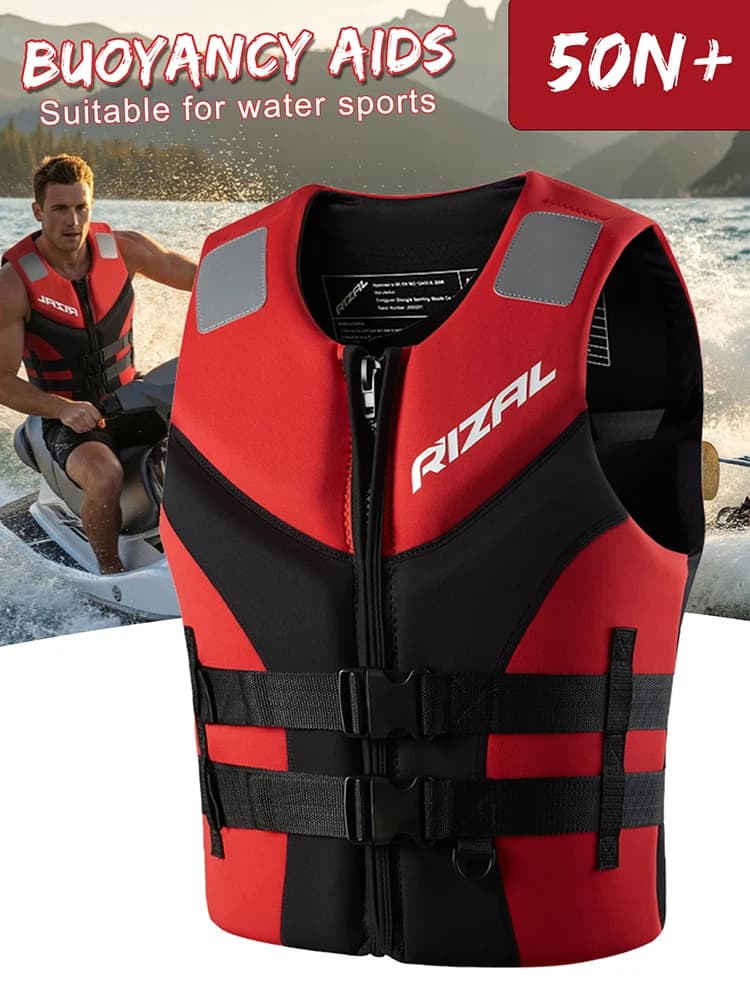 Giubbotto di Galleggiamento RIZAL Slim Fit Unisex Senza Maniche per Sport Acquatici all'Aperto, Kayak, Surf, Motoscafo, Paddle Boarding
