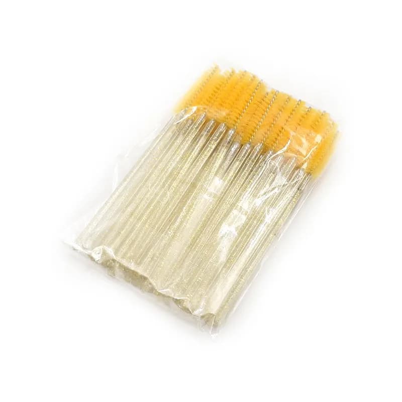 Wholesale 50Pcs Brush Lash Extension Brush Mascara Wand Makeup Tool Disposable Eyelash Brush Soft Head Crystal Eyebrow