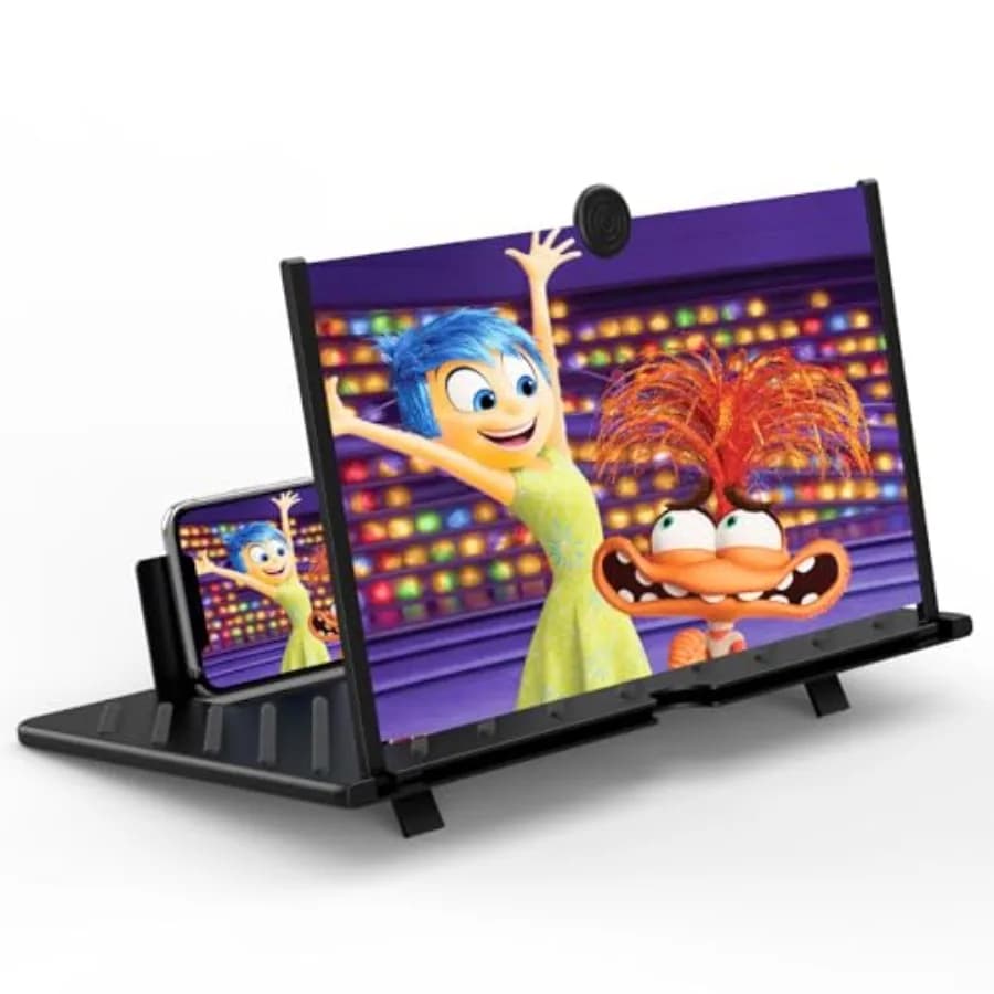 Lente d'ingrandimento da 20 pollici per cellulare, proiettore 3D HD per ingrandire lo schermo del telefono, ideale per film, video e giochi, pieghevole.