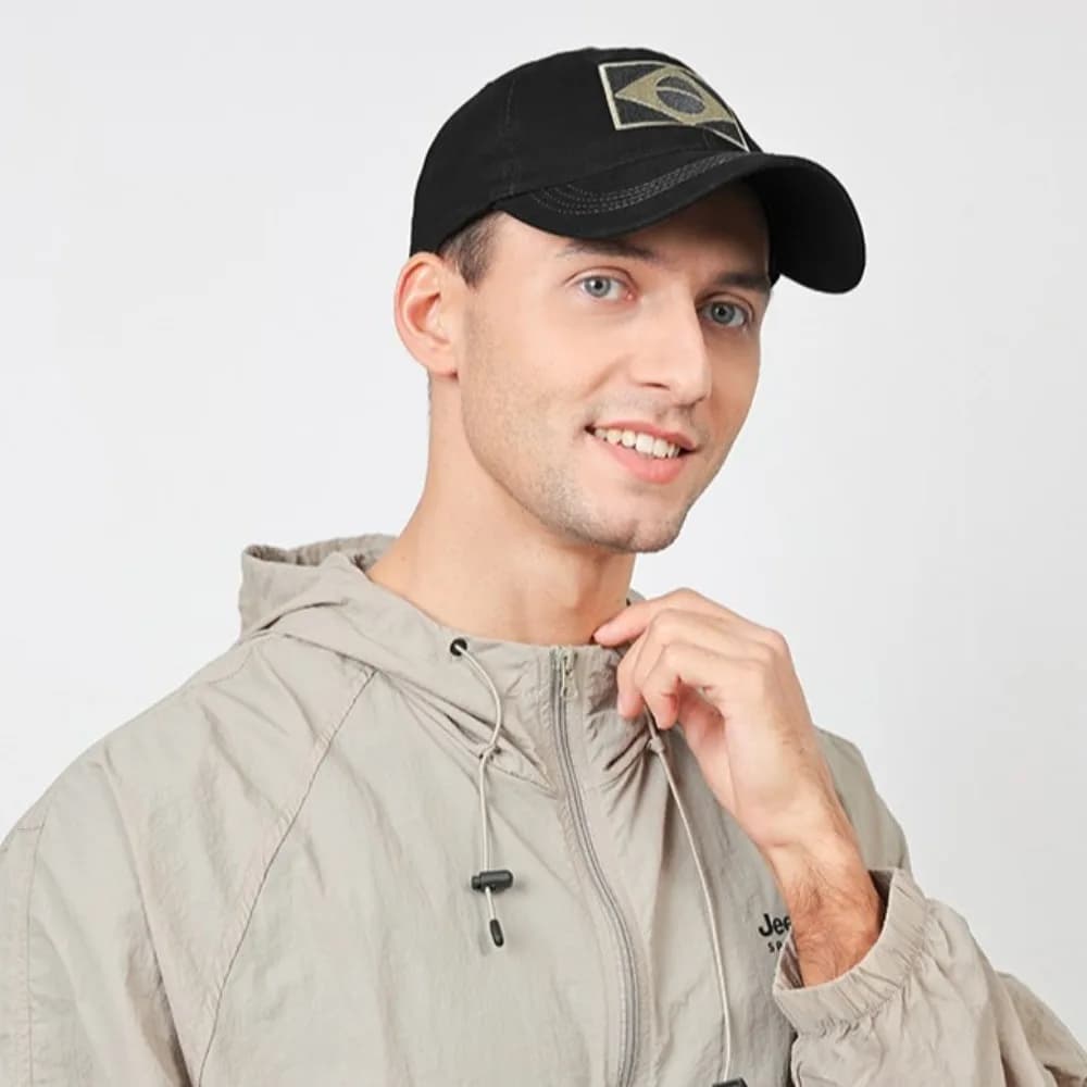 Baseball Embroidered Military style hat, Cotton cap with visor for men, Mimetic Sun Hat for Open Sports, Brazilian Hats