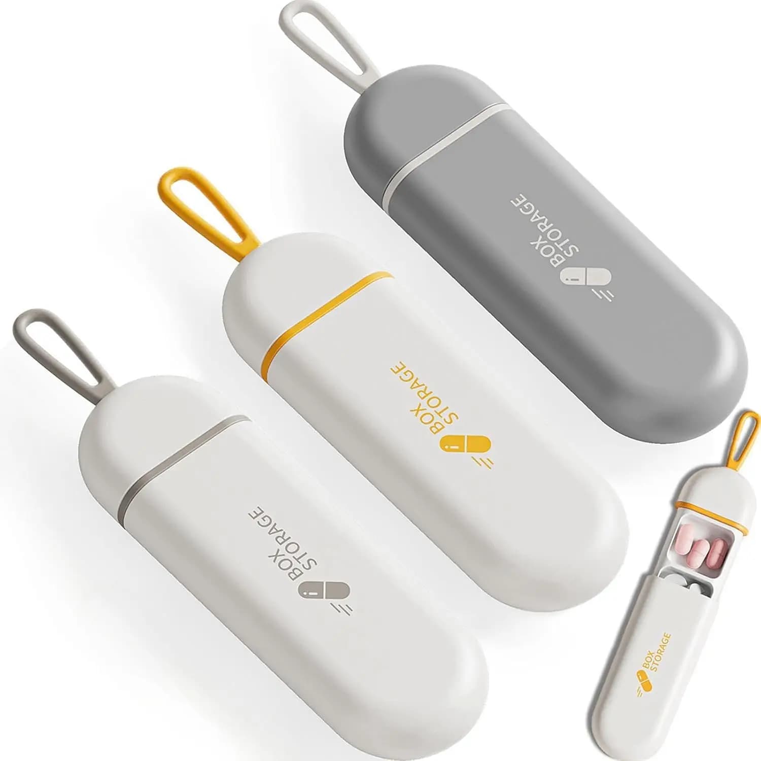 Portable 3 compartments Portable Moisture-proof Travel Wallet for tablets Vitamins Supplements of cod liver oil