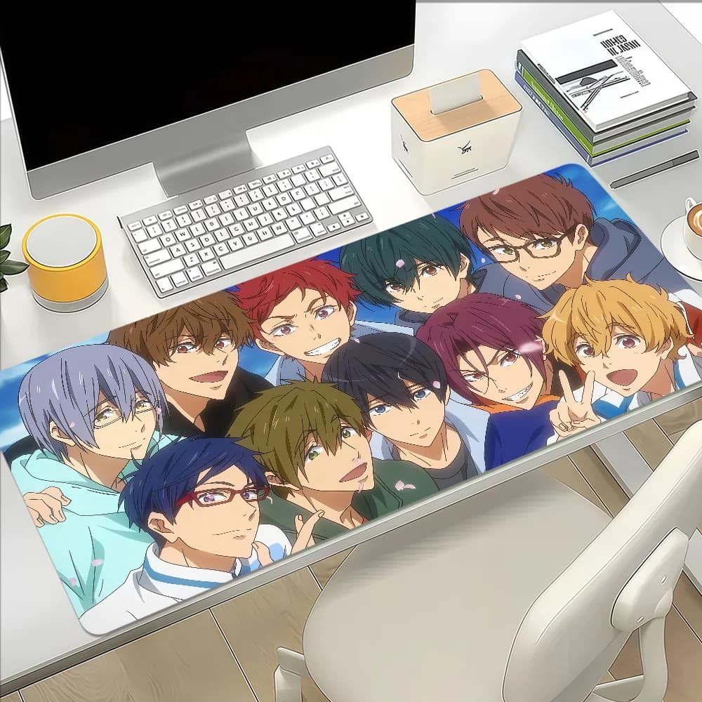 Anime Free! Iwatobi Swim Club Mouse Pad Large Non-slip Lockedge Desktop Computer Desk Mat Keyboard MousePad Office Gamer Student