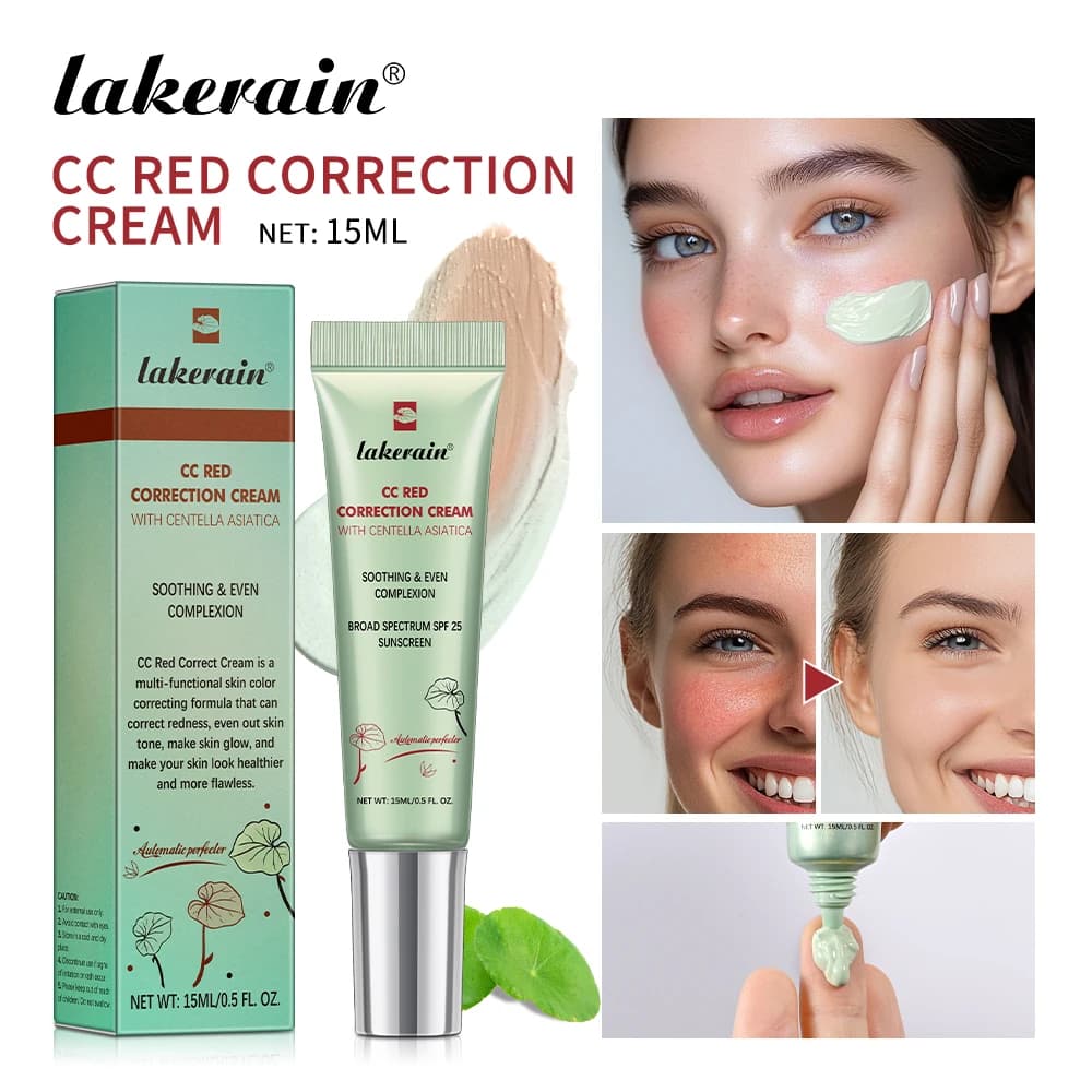 Crema idratante CC illuminante per la correzione Trucco anti-sudore impermeabile prima del correttore Trucco duraturo per le donne Cosmetici erbori