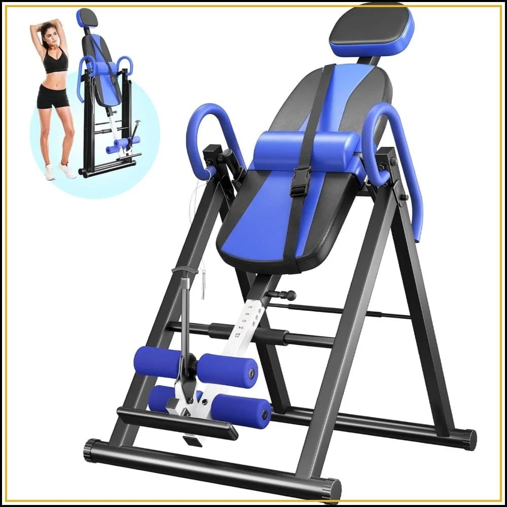2026 Gravity Inversion Table for Back Pain Relief with Lumbar Support, Easy Assembly, 300 lbs Capacity