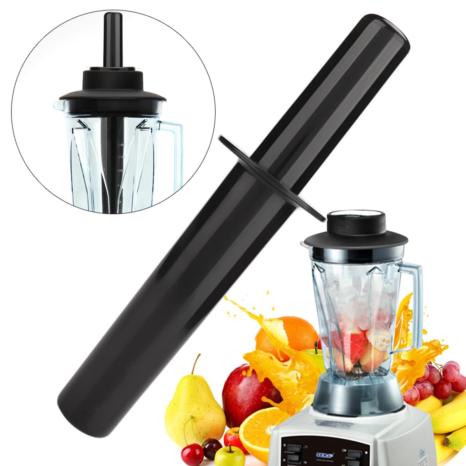 Accessori per macchine da cucina Frullatore generale Tamper Muddler in plastica per frullatore Miscelatore 24 cm