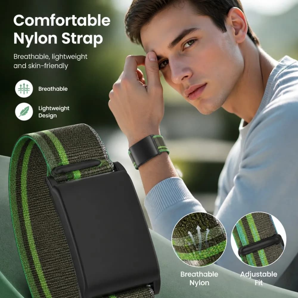 For WHOOP 4.0 Band Nylon Loop Strap Hook Loop Velcro Sport Replacement Wristband Breathable Fitness Tracker Accessories