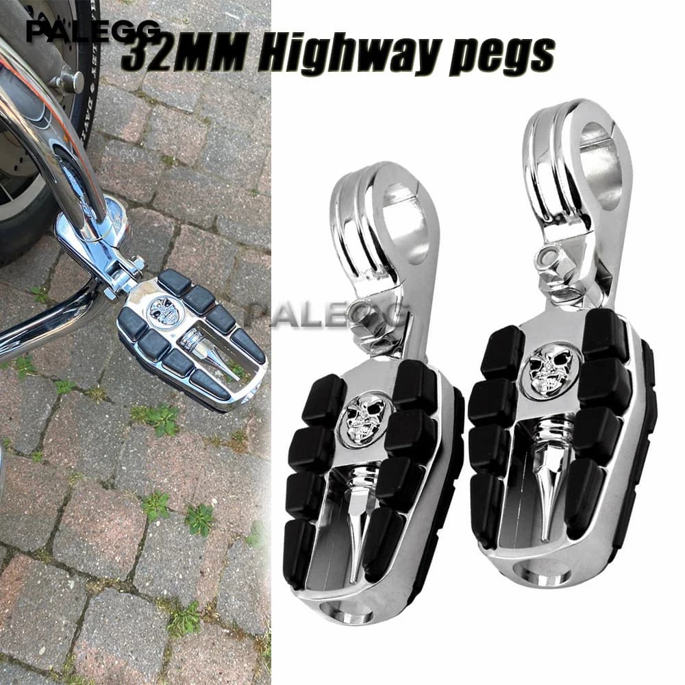 Moto 1.25 "32 millimetri Protezione Motore Highway Pedane Staffa Per Honda Harley Touring Softail Street Bob Road King Dyna Fat Boy