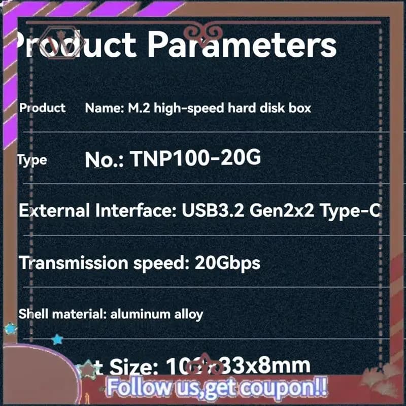 ABBG-M.2 Adattatore per custodia SSD Nvme SATA Senza attrezzi USB 3.2 Gen2 20 Gbps Nvme esterno a USB SATA Chiave M / Chiave B+M