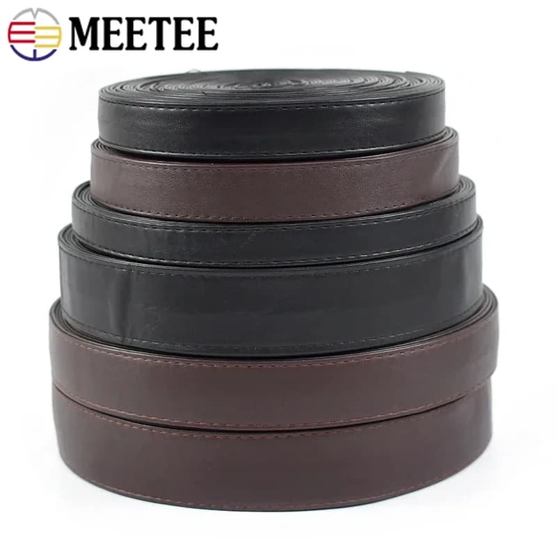 5/10M Meetee 10-30mm PU Cordoncini in pelle Nastro Nastro Borsa Cinghia Indumento Tessitura Collana Bracciali Decorazione Corda Accessori fai da te
