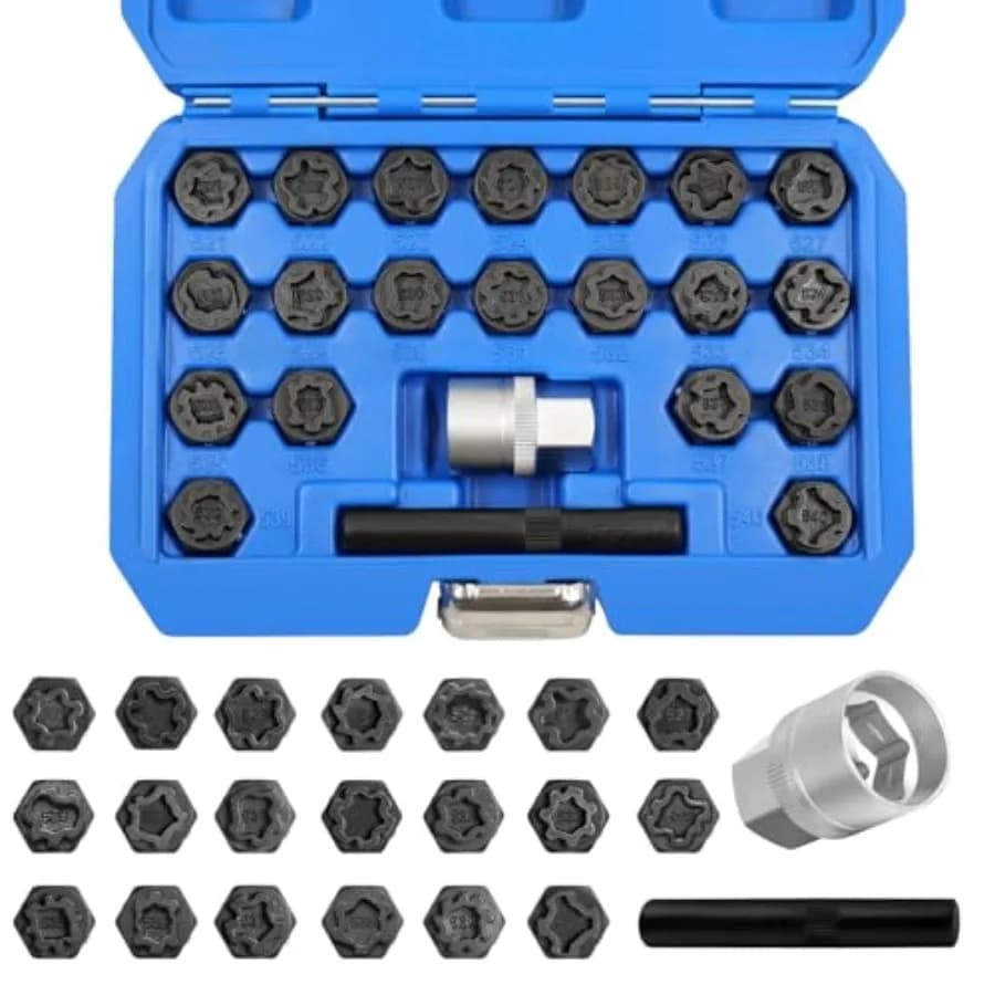 Chiave per Dadi di Bloccaggio Ruote PCS Compatibile con VW VAG Volkswagen, Set Adattatore per Dadi Antifurto, Strumento di Rimozione Antifurto