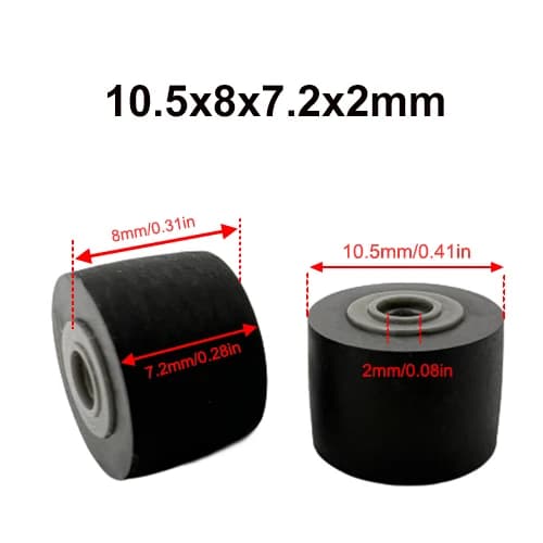 10.5x8x7.2x2mm Gomma Pizzico Rullo Cinghia Puleggia Per Registratore A Nastro Audio Cassetta di Pressione Movimento del Ponte Lettore Stereo accessori