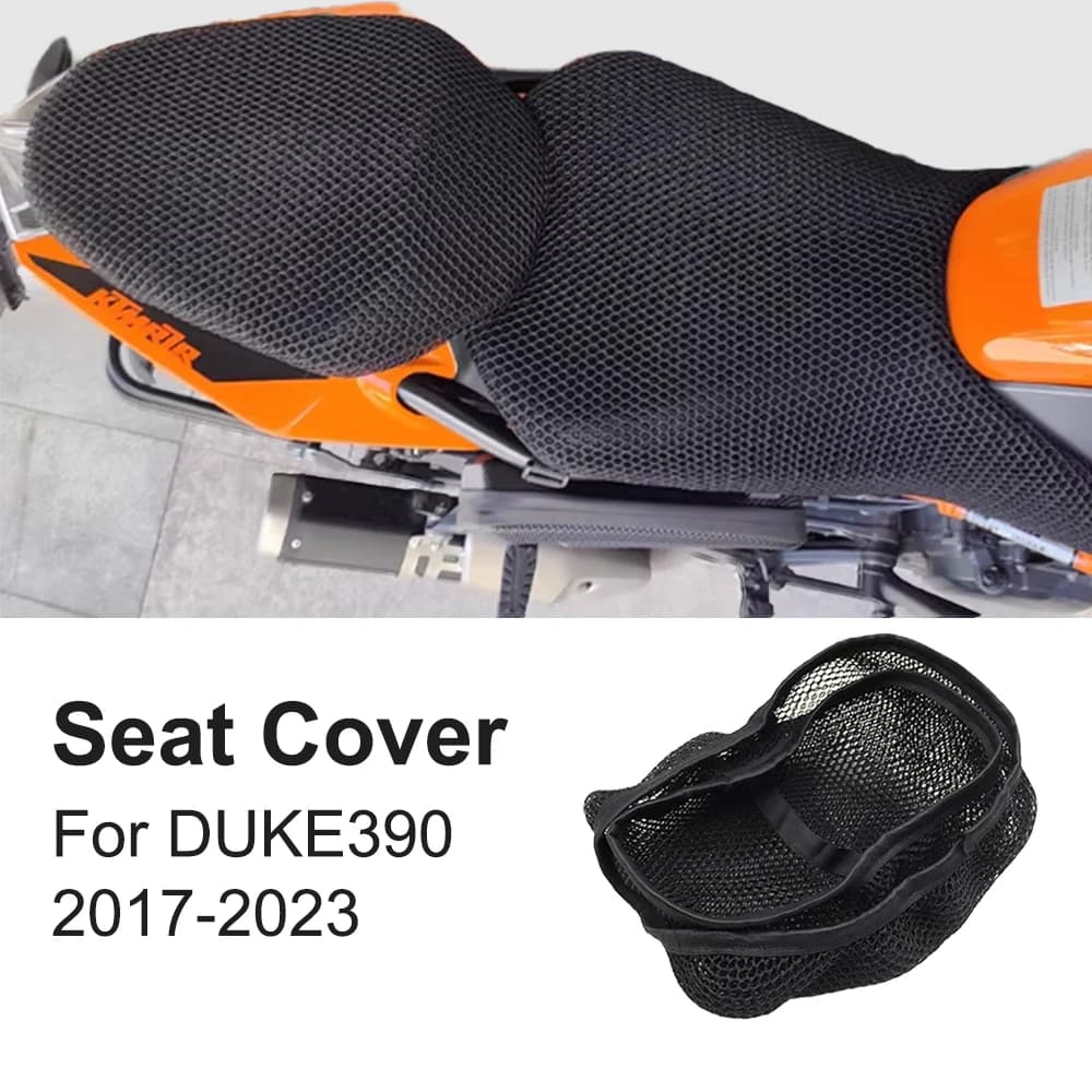 Per DUKE390 DUKE 390 2017-2023 2022 2021 Coprisedile per moto in rete 3D, cuscino di protezione termoisolante traspirante antiscivolo
