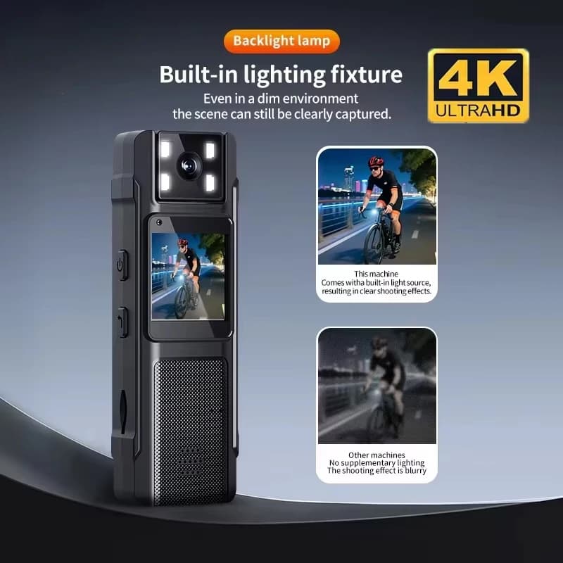 Videocamera corpo 4K HD DV DVR Piccolo dispositivo fotografico per registrazione micro audio Videoregistratore digitale portatile per esterni