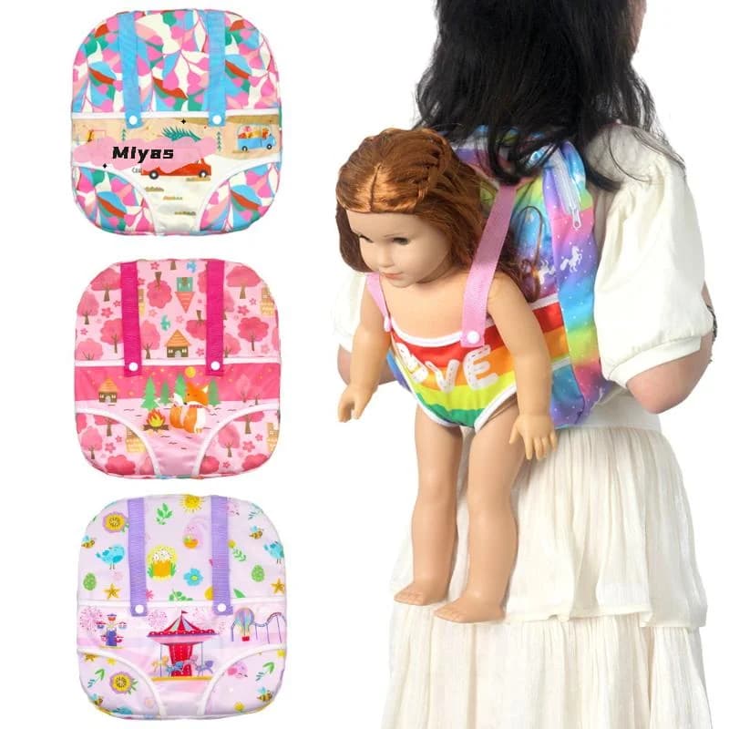 1Pc Nuovo Zaino Portapacchi Per 12/14/16/18 Pollici Born Baby Doll, 30/35/40/25cm Ragazza Bambole Fuori Going Holder