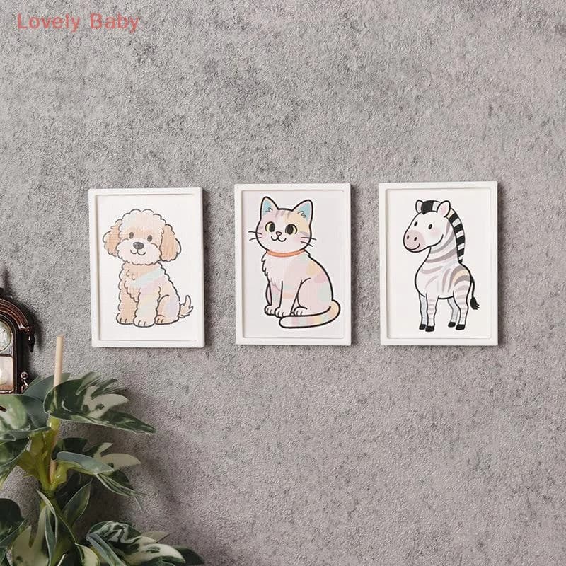 【BS】3 pezzi cornice in miniatura per casa delle bambole murale scala 1:12 mini immagine artigianale che gioca a casa ornamento giocattoli per bambini