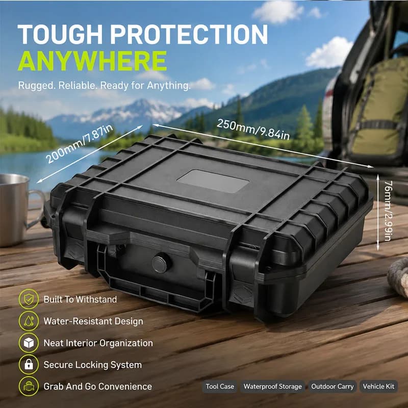Multifunctional Portable Protective Safety Waterproof Anti‑fall Equipment Protection Box Camera Tool Accessories Storage Box.