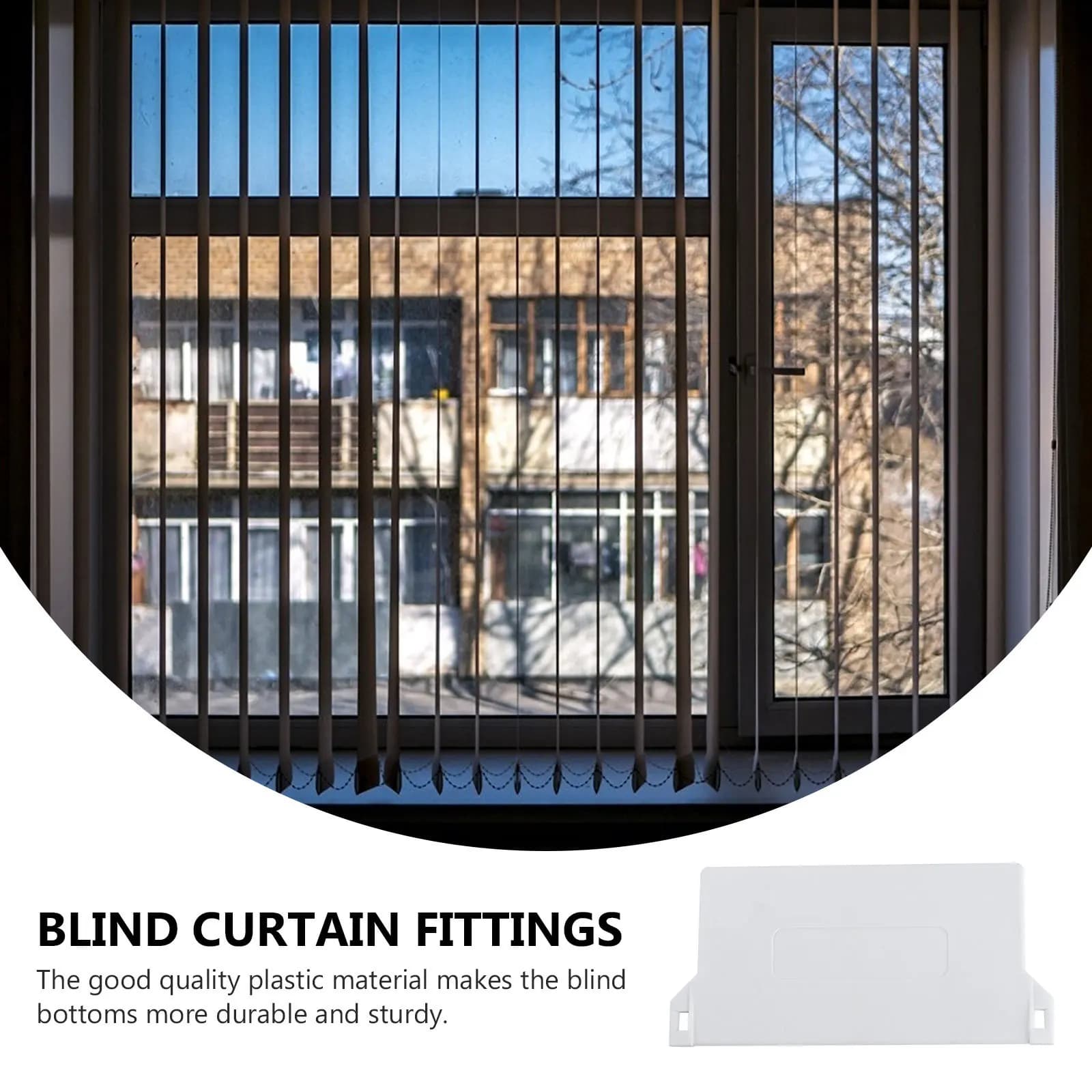 Accessories for vertical curtains 10 pieces Lower weights in white PVC Dough repair plate Plastic fittings for roller blinds