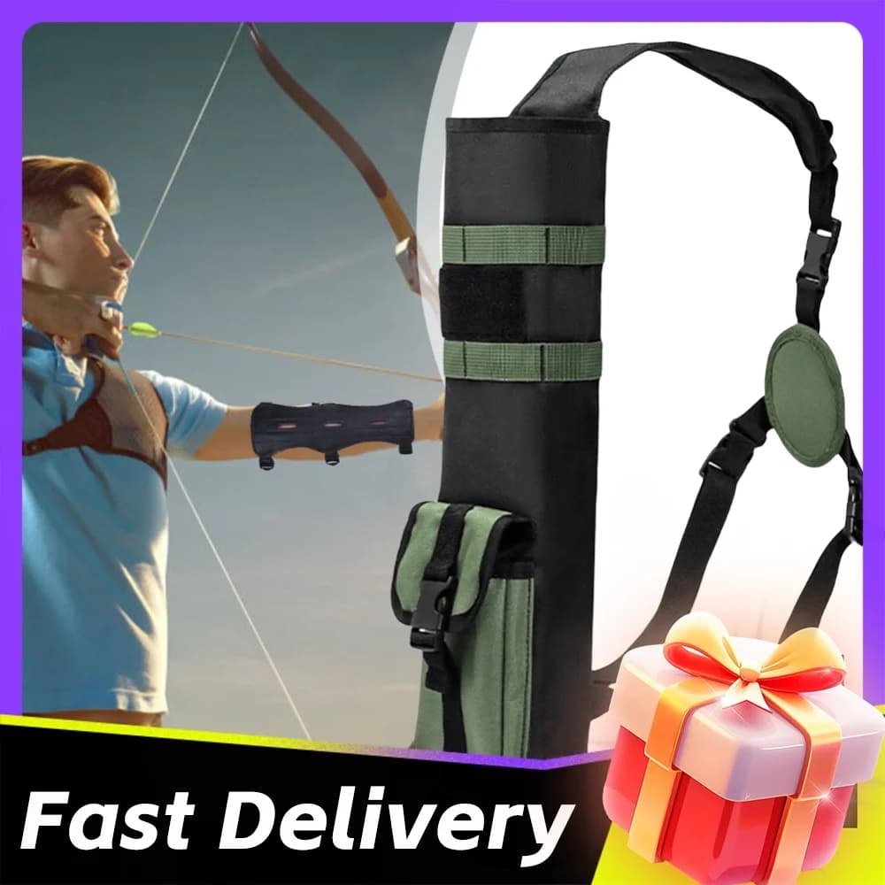 Archery Quiver with Molle System Pocket Hip Arrows Bag Multi-Function Lightweight Arrow Holder for Bow Target Practicing