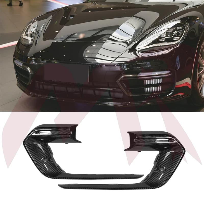 2 pezzi per Porsche Panamera 971 SD/GTS striscia decorativa a doppia luce diurna in stile di ricambio in fibra di carbonio a secco