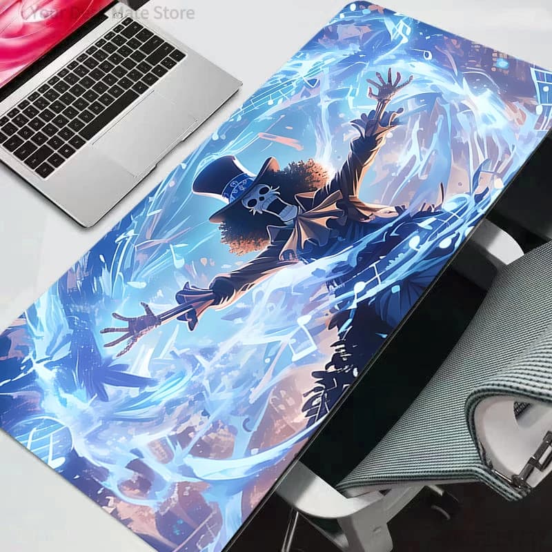 Tappetino per mouse XXL One Piece Anime Gamer, accessori per computer da gioco, tappetino per tastiera Varmilo, tappetino per mouse anime resistente