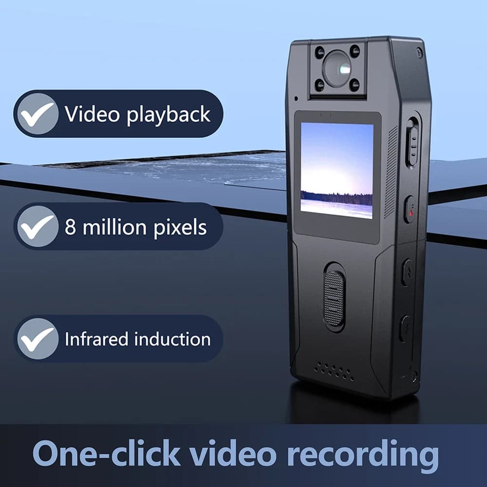 Portable Outdoor Cycling Sport Cameras Action Camera from 5 MP 180 ° Bodycam conference recorder with wide-angle night vision with swivel lens